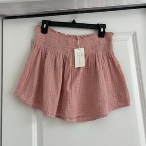 NWT Stark Women’s Gauzy Cotton Mini Skirt Sz M Pink Made in USA